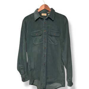 L.L. Bean Men's VTG Wide Wale Corduroy Button-Up Shirt LT Outdoorsman Made USA
